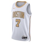 Maillot NBA Boston Celtics Jaylen Brown Nike 2025-26 City Edition Blanc Swingman - Homme